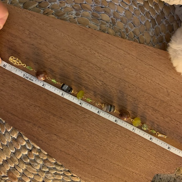 Handmade multi-stone and gold fill bracelet - Picture 8 of 8